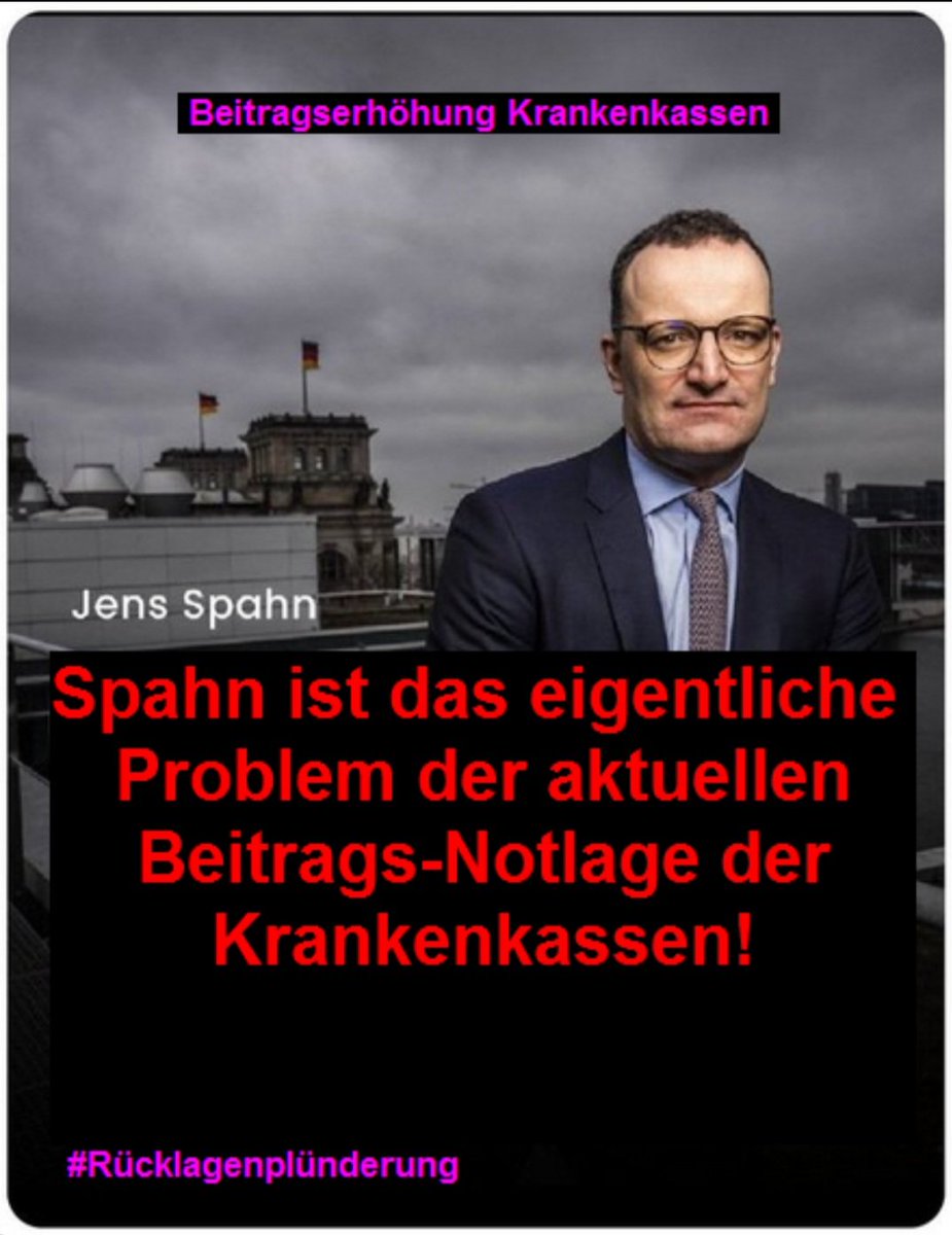 Nicht vergessen:

(schon wieder) ER hat damals als Gesundheitsminister per Gesetz dafür gesorgt, dass die KK ihre Reserven abschmelzen mussten!

Folge: die Beiträge werden steigen

ER persönlich (!)

Er (&amp; seine Partei) macht unser aller Leben immer wieder TEURER, nicht besser