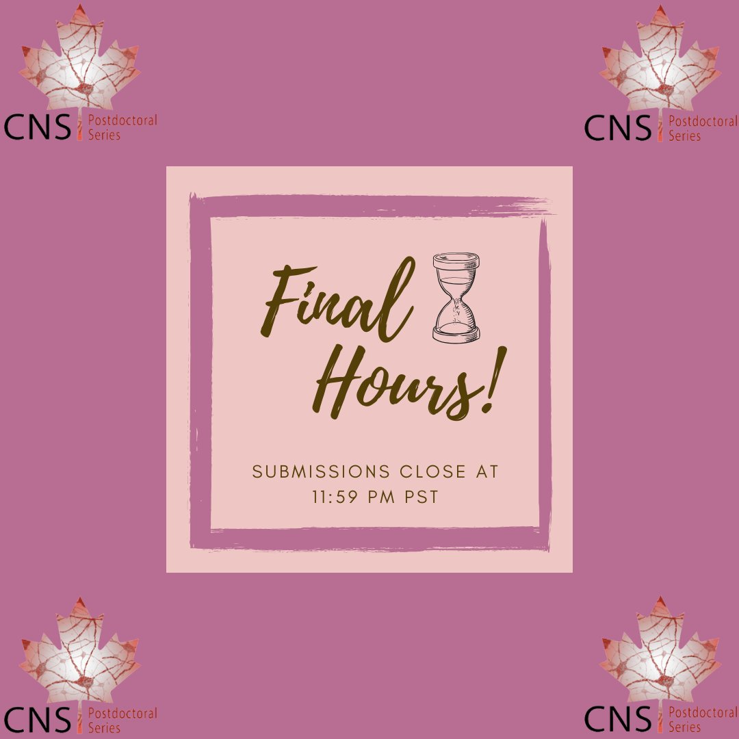 CNS_PDS's tweet image. ‼️LAST CHANCE ‼️
🟣
Deadline: Nov. 28, 2025 (TODAY) 
🟣
More details: tinyurl.com/72dmv4f8 
🟣
Application: tinyurl.com/4h5atuvb 
🟣
Mailing list: forms.gle/CJEGWiQ8SvkZ2d…
🟣
@CAN_ACN #postdoc #Neuroscience #speakers