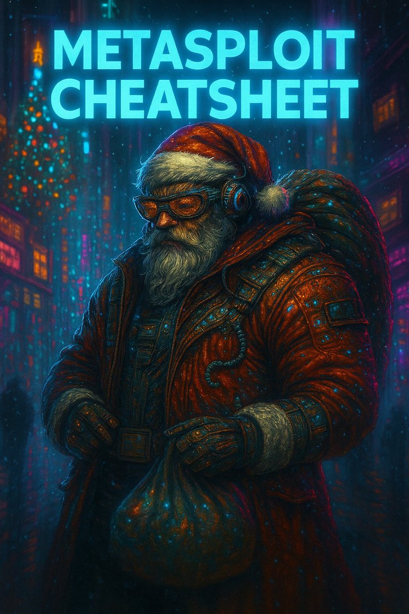 Anastasis_King's tweet image. ⚡ Metasploit Cheatsheet

The Metasploit Framework is one of the most widely used platforms for vulnerability validation, security testing, and exploitation research.

🔖 #Metasploit #RedTeam #Pentesting #CyberSecurity #InfoSec #SecurityTesting #DFIR #EthicalHacking