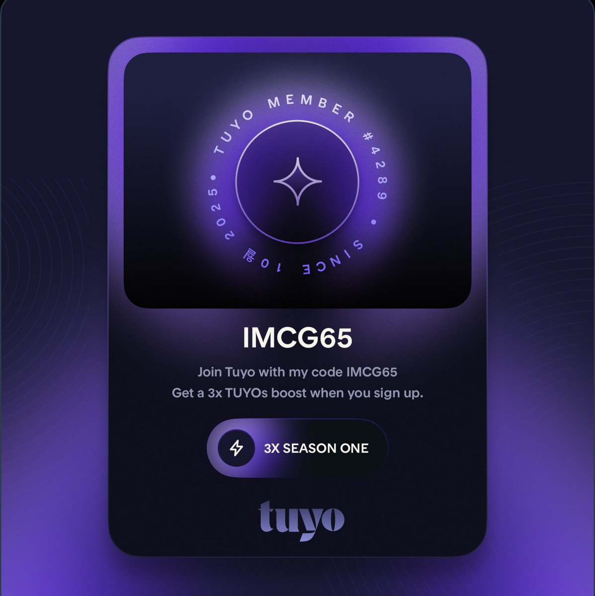 treecode's tweet image. Hey, I&apos;m using Tuyo. The app where you can earn up to 11% APY, spend it with a Visa Card and send money anywhere without fees.

Join Tuyo using the code IMCG65 for a time-limited bonus.
get.tuyo.com/code/IMCG65