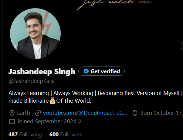 JashandeepKalsi's tweet image. 600 Completed 🥳 !

I&apos;m very Grateful 🙏.

Thank You 🫡Everyone who follows me, keep supporting me like this.🤝