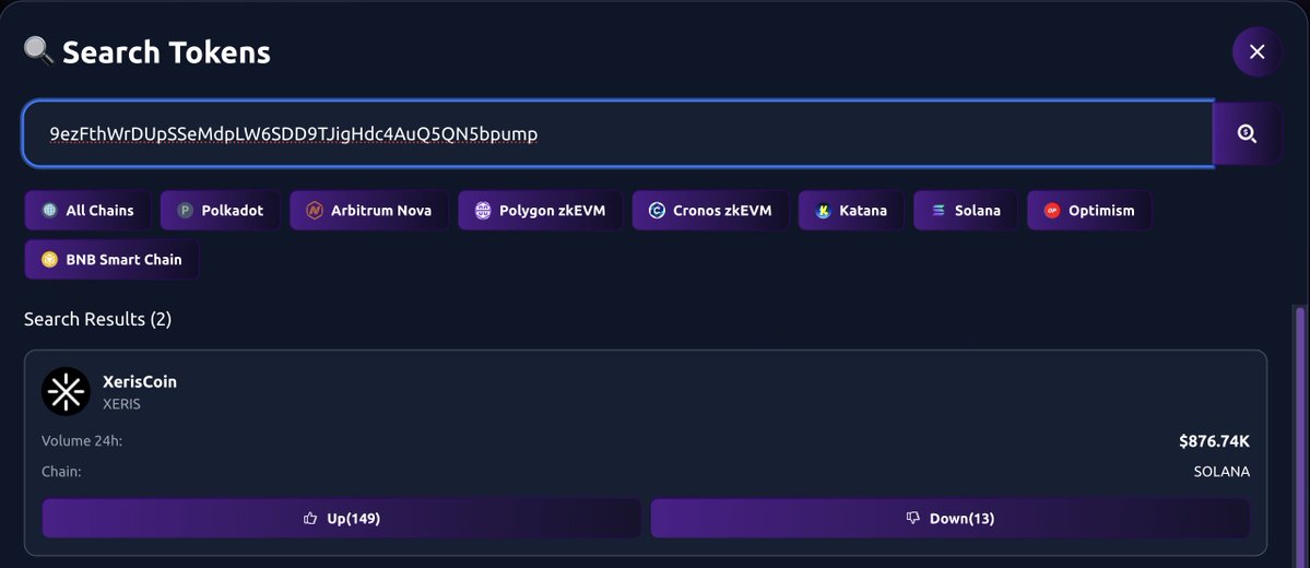 NEW LISTING

$XERIS (<a href="/xeriscoin/">Xeris</a>) is now listed on Votix!

🔗 9ezFthWrDUpSSeMdpLW6SDD9TJigHdc4AuQ5QN5bpump

XERIS ignition - powering up the charts with full throttle momentum.

👉 Vote Now at votix.fun