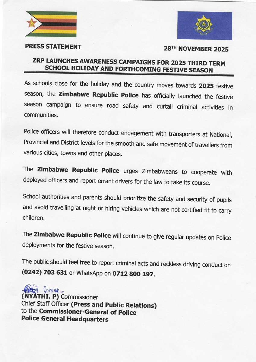 Zimbabwe Republic Police tweet media