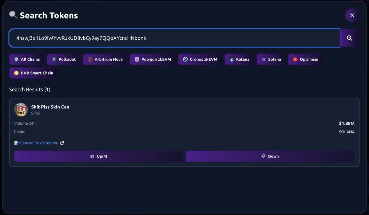 NEW LISTING

$SPSC (<a href="/shitpissskincan/">SHITPISSSKINCAN</a>) is now listed on Votix!

🔗 4nswj3o1Lo9iWYvvRJxUD8vbCy9ay7QQoXYcncHNbonk

Unhinged energy unleashed - $S blasting up the trending board with full degen force.

👉 Vote Now at votix.fun