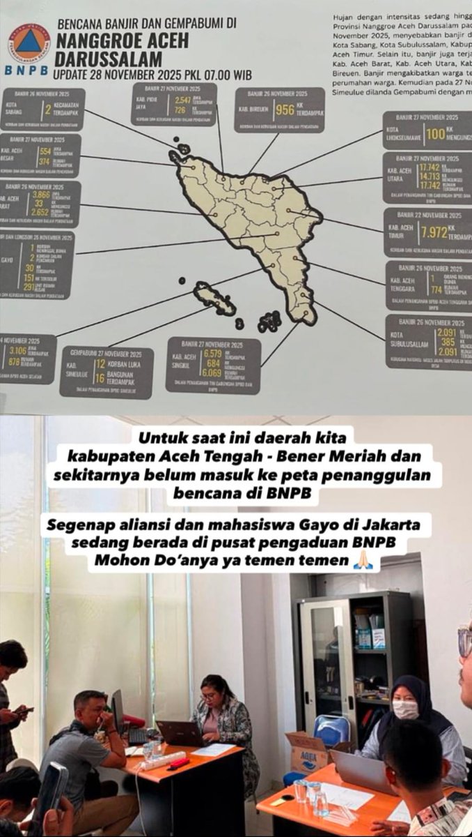 #ACEHTENGAH #GAYO #TAKENGON #PrayForSumatera #PrayForAceh #PrayForIndonesia <a href="/humaniesproject/">Humanies Project</a>  <a href="/Aceh/">Aceh 🇮🇩🇹🇷🇵🇸</a>  tolong bang, baru dapat kabar dari kawan di Aceh Tengah. Semoga informasi ini membantu
