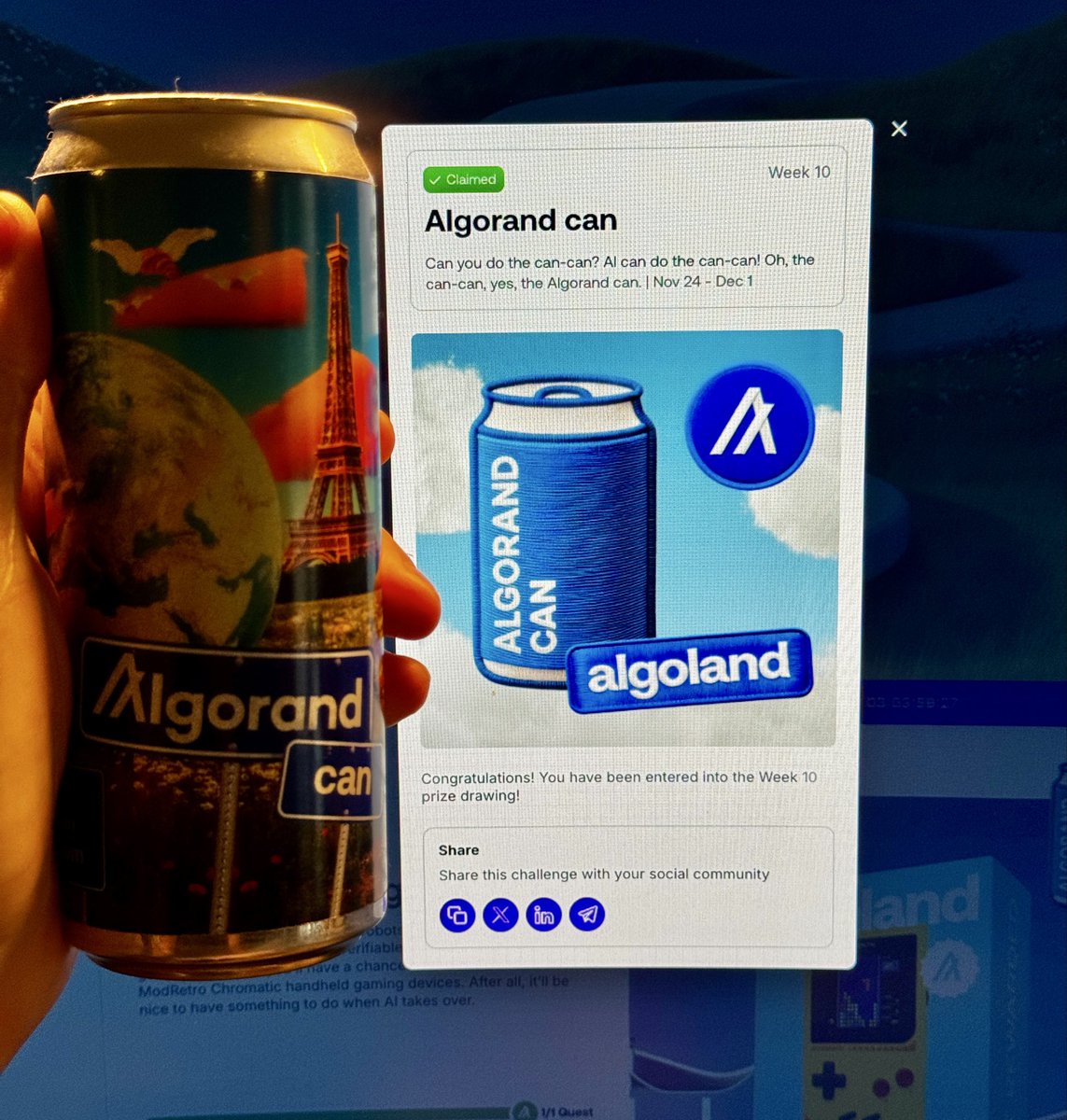 cryptomalgo's tweet image. Algorand Can 🥤