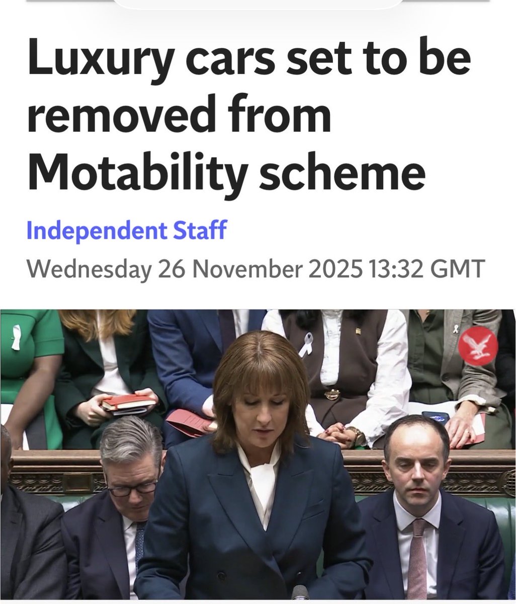So disabled people must give up 5% of “luxury” Motability cars to help British industry… while ministers ride in foreign-built luxury models and company directors enjoy generous tax reliefs on executive cars.
If luxury is the issue, let’s start with govt and company fleets.

👇