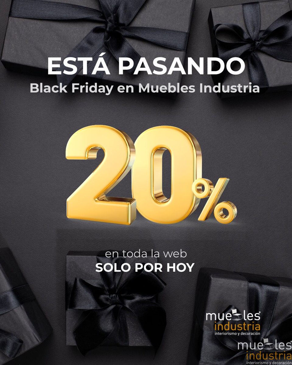 m_industria's tweet image. ESTÁ PASANDO ⚡
20% de descuento en todos los productos de nuestra web.
Entra en mueblesindustria.com y aprovecha antes de que termine el día 🖤
#BlackFriday #MueblesIndustria #MueblesOnline #Muebles #Decoración #Interiorismo #BlackFriday2025