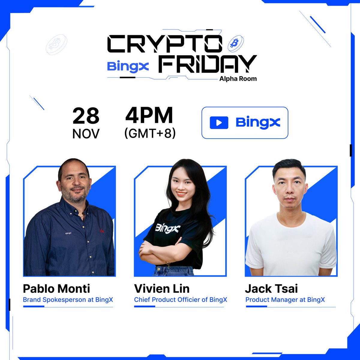 It's alpha o'clock.

BingX Crypto Friday Alpha Room is live on YouTube with fresh updates &amp; real alpha.

Tune in 👇
youtube.com/watch?v=ka97gF…