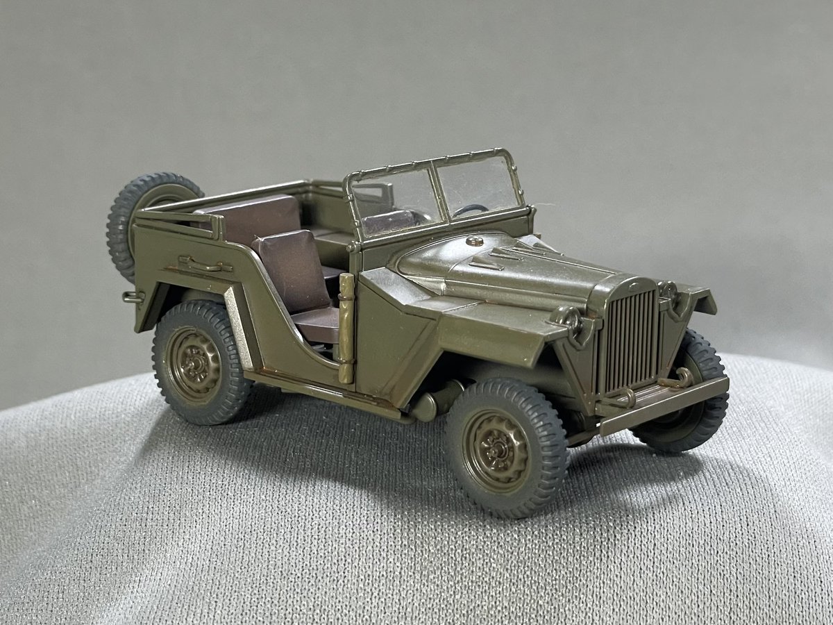 masanobu7110's tweet photo. #今月作ったプラモ晒そうぜ
#SAコン
#ソフトスキンと装甲車展inX
タミヤ 1/48 GAZ-67B
ソ連製四輪駆動車。「ソ連版ジープ」。

#IShowYouThePlasticModelsIMadeThisMonth
#SACon
#SoftSkinandArmoredVehicleExhibition
Tamiya 1/48 GAZ-67B
Soviet 4×4 drive vehicle. "Soviet version of the jeep." https://t.co/0ftdB3BtO5