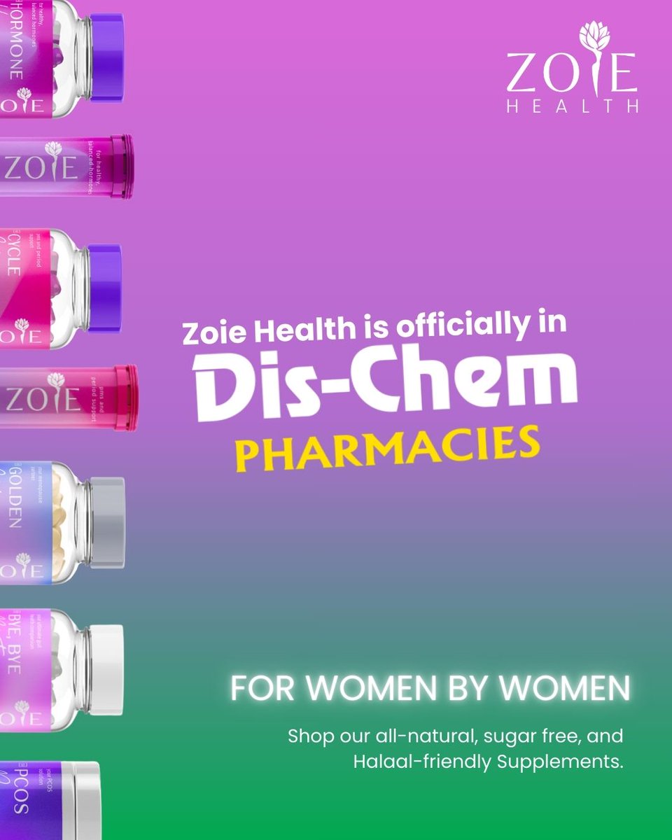 zoiehealth's tweet image. Support your wellness journey with solutions grounded in research and quality. Find our range at Dischem and discover what works best for you: bit.ly/ZoieHealthSupp… 😊💜

#Zoiehealth #TrustedSolutions #DischemExclusive #WellnessInnovation”