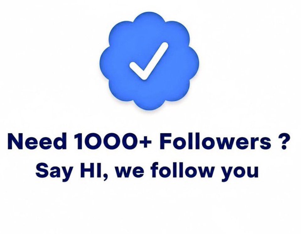 Need 1000+ followers?

Say Hi let's follow you‼️🫵🏽