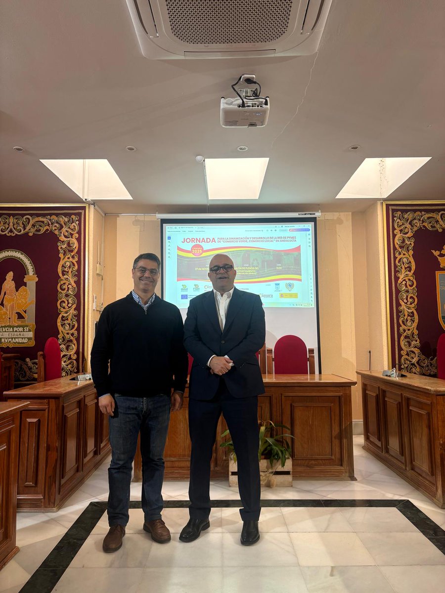 Celebramos en Coria del Río la Jornada para la dinamización de la Red de Pymes de #ComercioVerde, #ComercioLocal, con colaboración de <a href="/aytocoriario/">Ayto. Coria del Río</a> 
y de Asoc. Comerciantes #ElZoco
#PlanComercioMinorista 2025
<a href="/FondosUE/">Fondos Europeos 🇪🇺</a>
<a href="/FondosUE_Esp/">Fondos Europeos en España</a>
<a href="/camarascomercio/">Cámara de España</a>
<a href="/CCAndalucia/">Cámaras Andalucía</a>

#EuropaSeSiente
