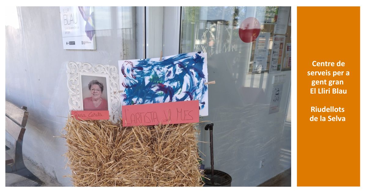 🏡 Centre de serveis per a gent gran "El Lliri Blau" de Riudellots 

A través de l’assemblea mensual, hem engegat una iniciativa artística que dona veu a les persones usuàries. Cada mes, una nova obra s’exposa al centre. Comencem amb Rosa Català, la nostra primera artista!