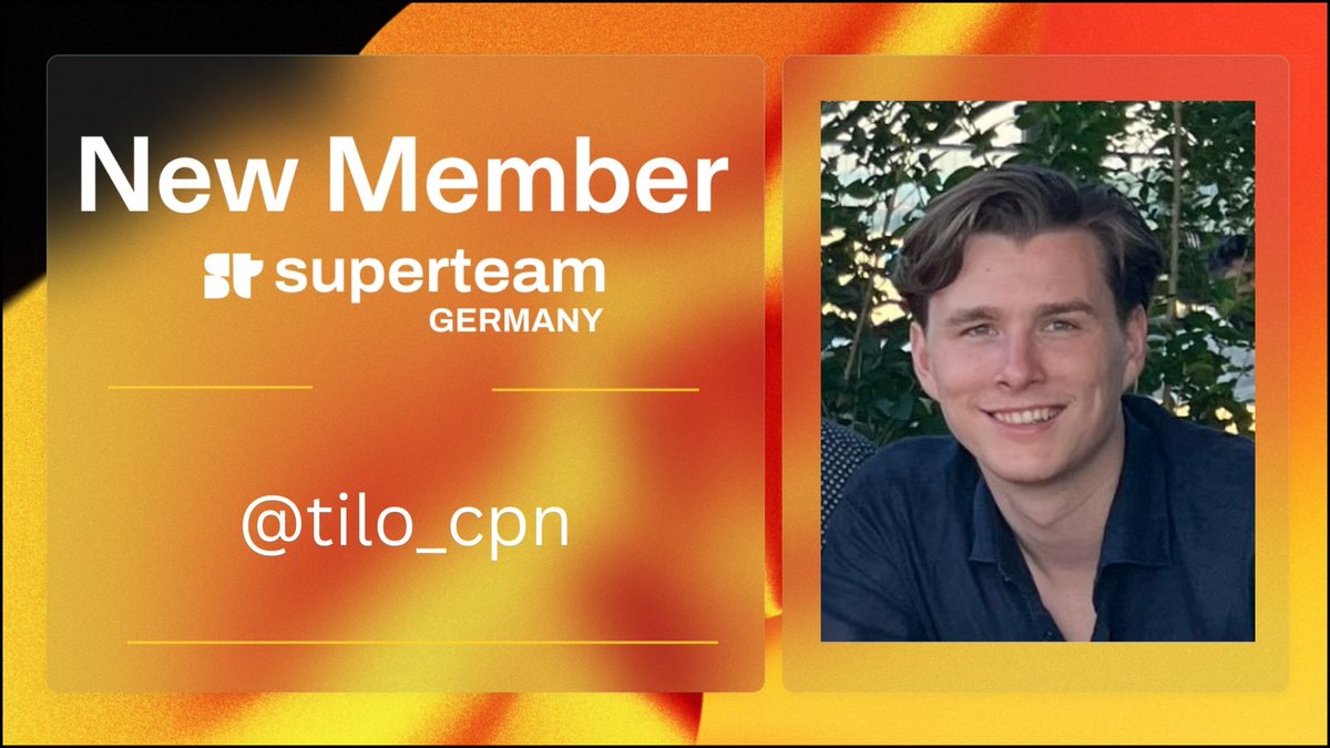 SuperteamDE's tweet image. Meet @tilo_cpn !

You might have seen him at our Developers Guild before as he was sharing his knowledge about ZK compression!

Tilo is building together with @LightProtocol who was a track sponsor at our Demo Day.

He likes to optimize operations &amp;amp; being creative. Besides…