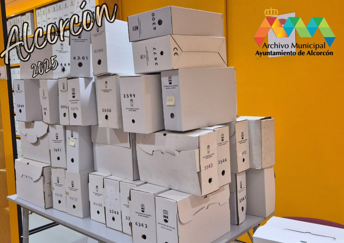 ¿Queréis saber cuántas cajas de documentación movemos a lo largo del día? Aquí os traemos una imagen de las cajas manipuladas en 3 días, ahora solo queda volver a colocarlas en su lugar. #AlcorcónMemoriaViva