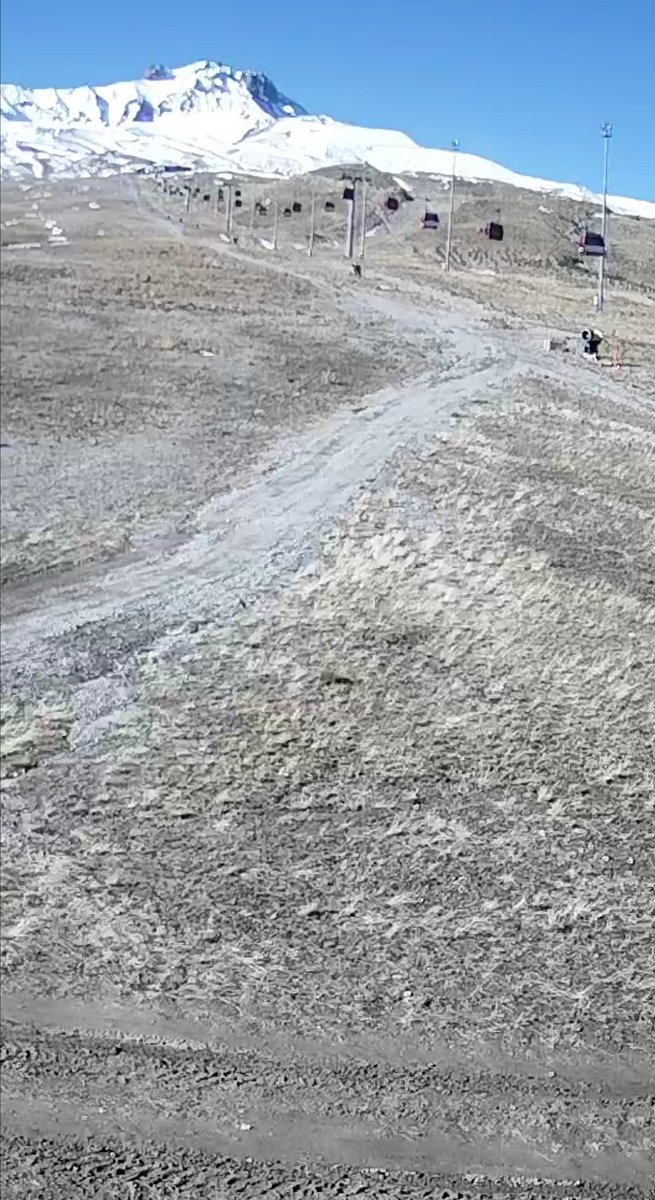 10 gün önce yağan kar, erimiş bitmiş... Değişim çok hızlı yaşanıyor. #Erciyes