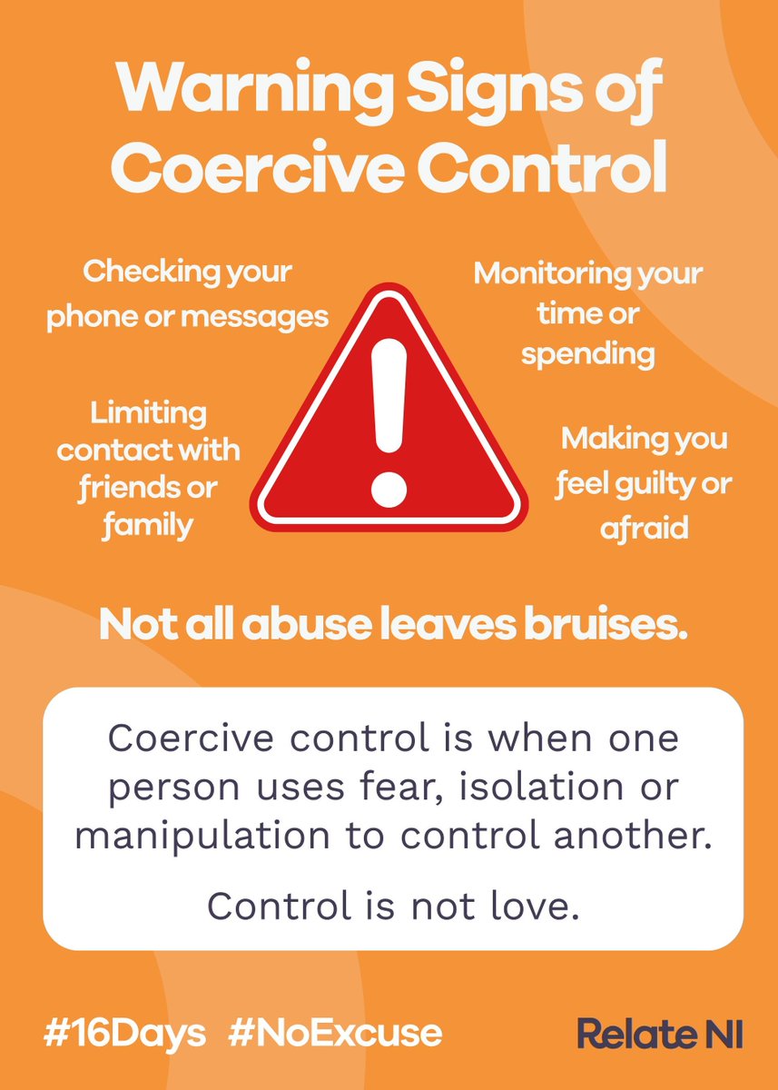 RelateNI's tweet image. Our Respectful Relationships programme provides safe, confidential spaces to explore experiences, recognise harmful patterns, and take steps towards change.

If something doesn’t feel right, it’s okay to reach out.

relateni.org/end-violence-a…

#16Days #NoExcuse #Acttoendviolence