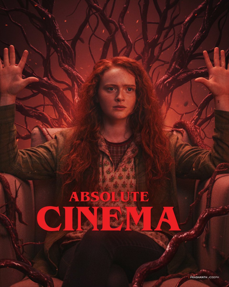 Prashanth_Josep's tweet photo. ABSOLUTE CINEMA 🤷 STRANGER THINGS 5 🔥
#stranger_things #strangerthings #strangerthings5 #netflix #netflixstrangerthings #max #steveharringtonedit #sadiesinkedit #vecna
#maxmayfield #madmax #absolutecinema #series https://t.co/7AY21IUxuJ
