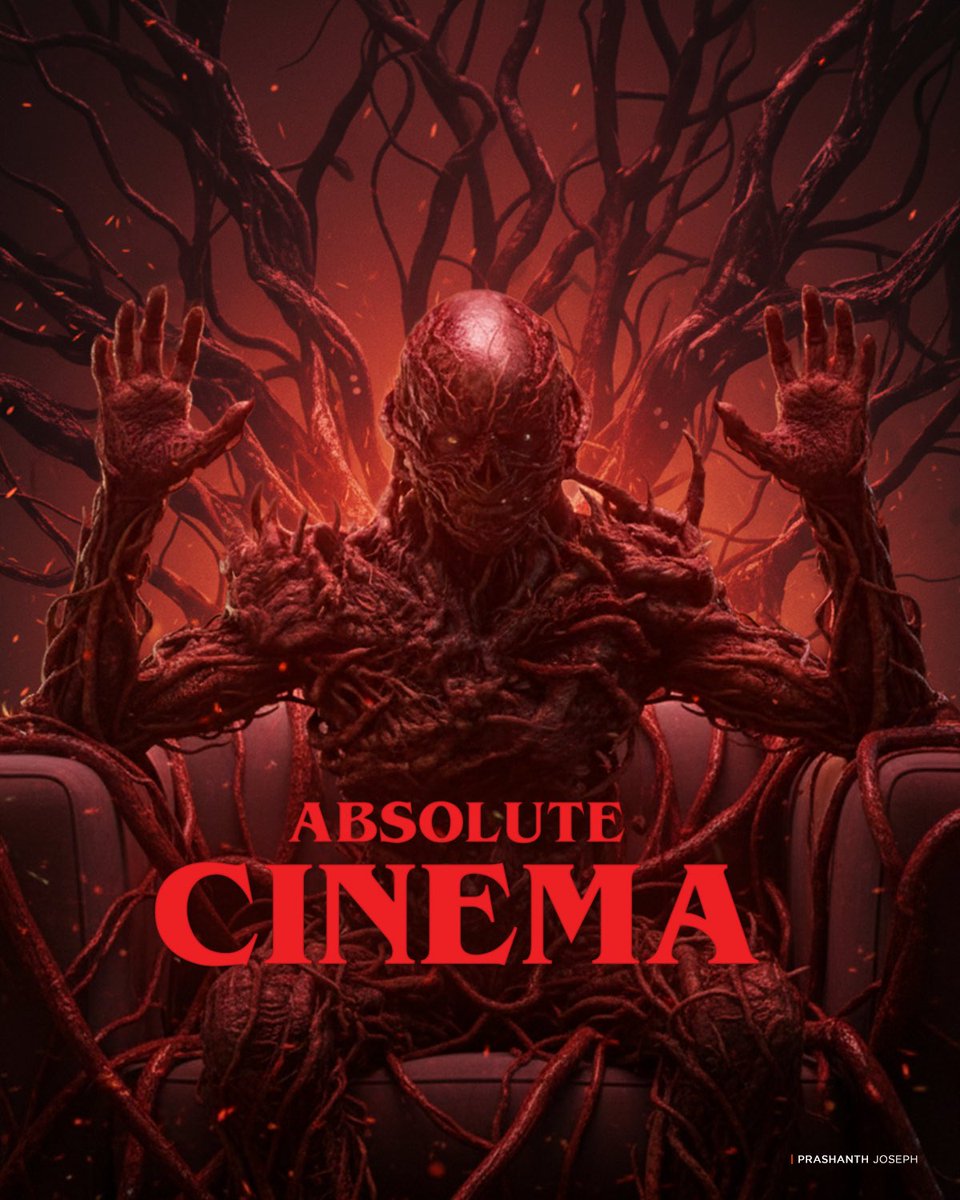 Prashanth_Josep's tweet photo. ABSOLUTE CINEMA 🤷 STRANGER THINGS 5 🔥
#stranger_things #strangerthings #strangerthings5 #netflix #netflixstrangerthings #max #steveharringtonedit #sadiesinkedit #vecna
#maxmayfield #madmax #absolutecinema #series https://t.co/7AY21IUxuJ