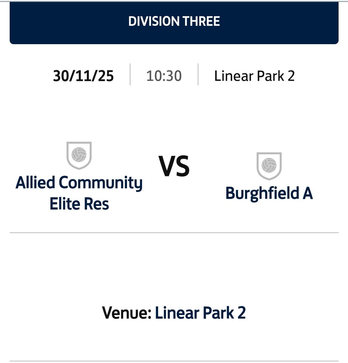 Fixtures for this weekend. All support welcomed
