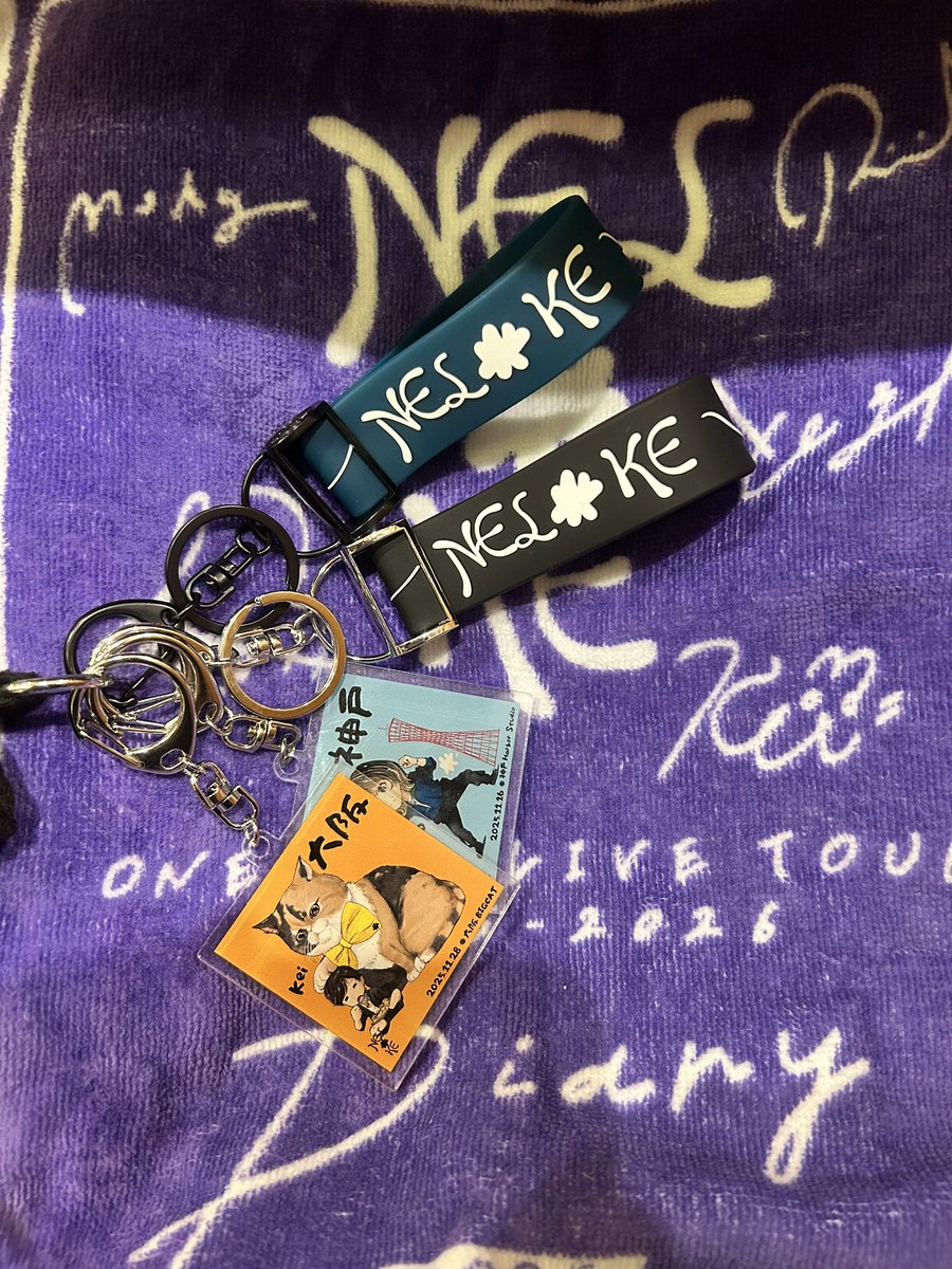 youseidesuga93's tweet image. わああああ！！！！！
今日は大阪やけど神戸のも連れてきたよ！
たのしみだぁぁぁ！！！

タワレコのラババンキーホルダーのやつめっちゃいいんやけど✨️
#NELKE