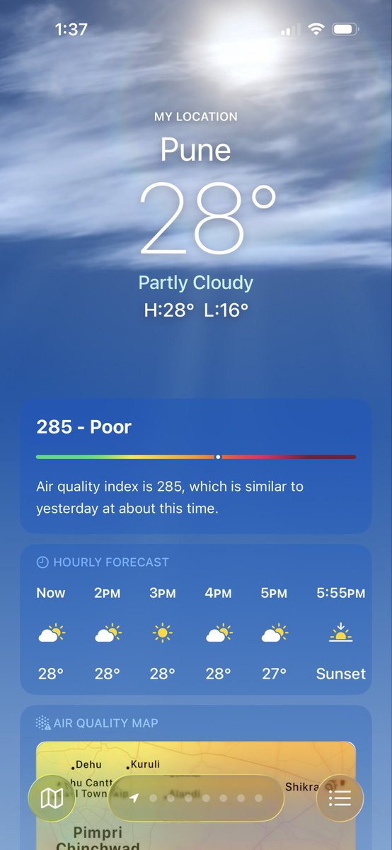 cryptocoder0x's tweet image. Pune becoming next Delhi 😨😨😨
#pollution #pune #AQI