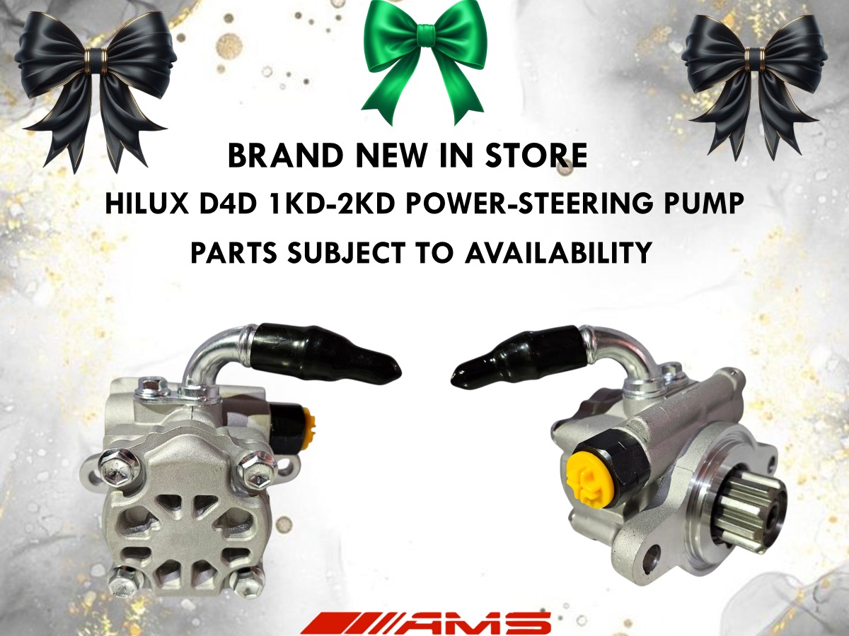 all_spares9759's tweet image. NEW TOYOTA HILUX D4D 1KD  2KD POWER STEERING PUMP

High-quality new power steering pump for Toyota Hilux D4D 1KD &amp;amp; 2KD engines. Durable and reliable.

 064 805 9570 
  allmercspares.co.za
 #HiluxD4D #PowerSteeringPump #1KD #2KD #ToyotaParts #GD6 #AllMercSpares #PretoriaParts