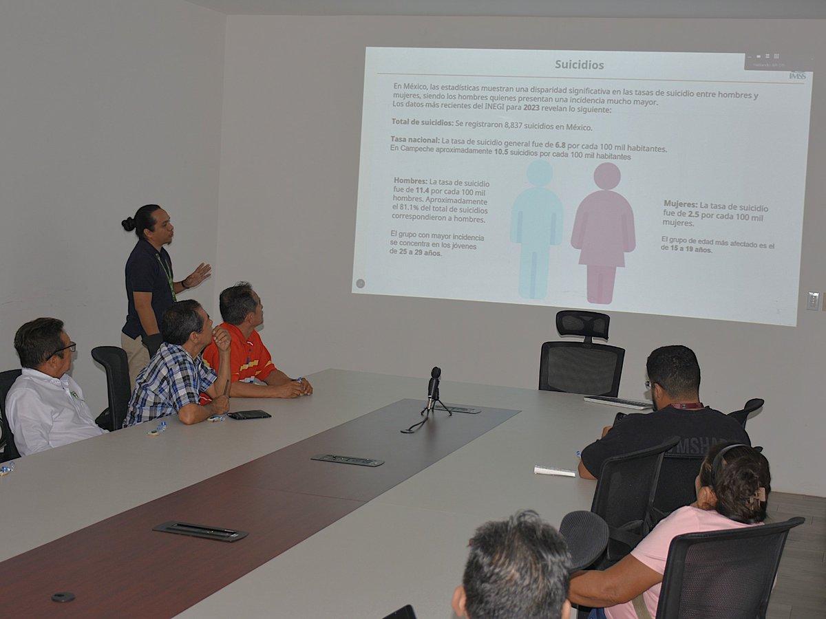 AgapitoCeballos's tweet image. En la #APICAM cuidamos la salud de nuestros trabajadores!
Recibieron una plática informativa sobre la importancia de la detección temprana y el cuidado preventivo de la salud masculina a través del área de Promoción de la Salud del #IMSS. 
Como parte del #MesdelHombre
💪🏼👨‍⚕️