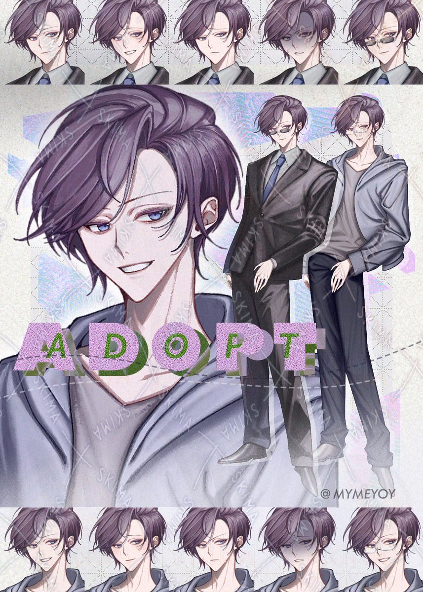 MYMEYOY's tweet photo. 現代風の紫髪男性【表情差分8種+スーツ/私服差分+眼鏡/サングラス差分】 (¥13,000) | SKIMA（スキマ）
#SKIMA #opt販売
 https://t.co/xQ67ggrLvq 
新作です。新たな試みとして、衣装差分を付けてみました。よろしくお願いいたします。 https://t.co/4OV9VH1jNV