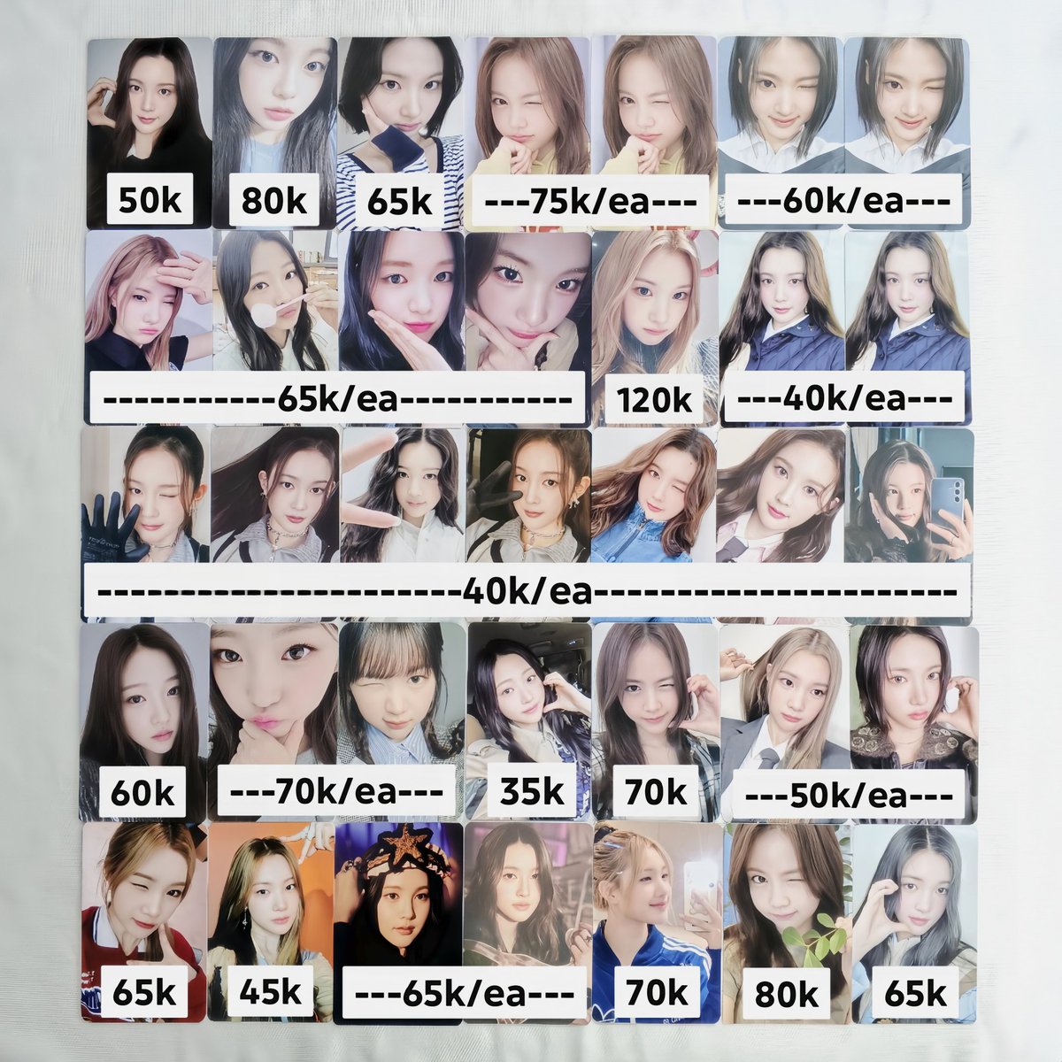 luvv_l4lice's tweet image. 【 𝑾𝑻𝑺 // want to sell 】

── aab pc hearts2hearts ؍؍ ୫ 

💰 in pict, exc adm 14%
➶- prefer take bulk
➶- overall goodcon
➶- accept ww buyer w/ ina address
🏡; jakarta, ina
╰┈➤ dm for more details 💬

🏷wts lfb photocard h2h carmen jiwoo yuha stella juun a-na ian ye-on