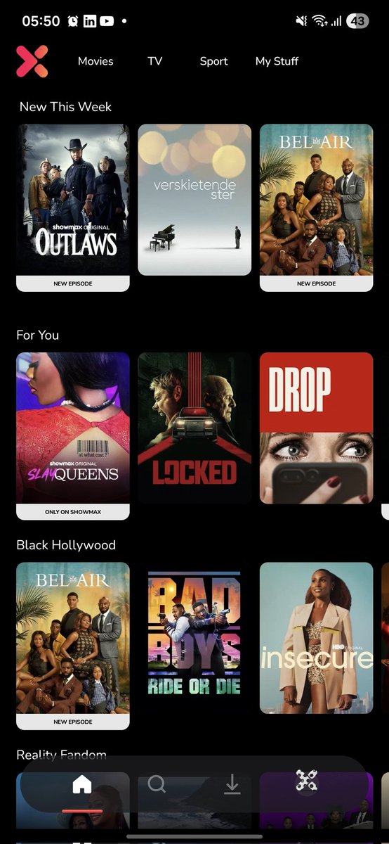 athi_james's tweet photo. @ShowmaxOnline this new home screen is not giving please go back to old one https://t.co/aFezHuxymL
