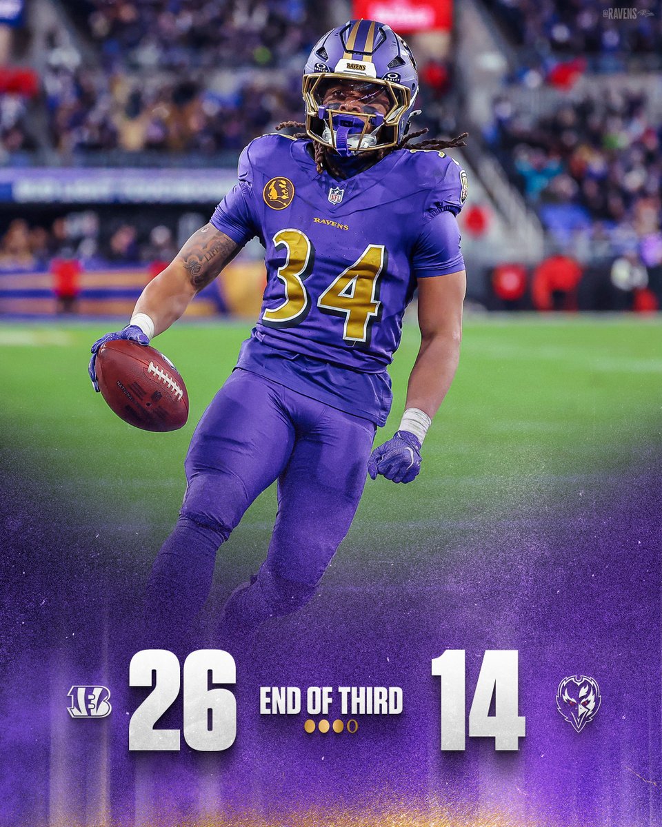 We're down 26-14 heading to the fourth. 