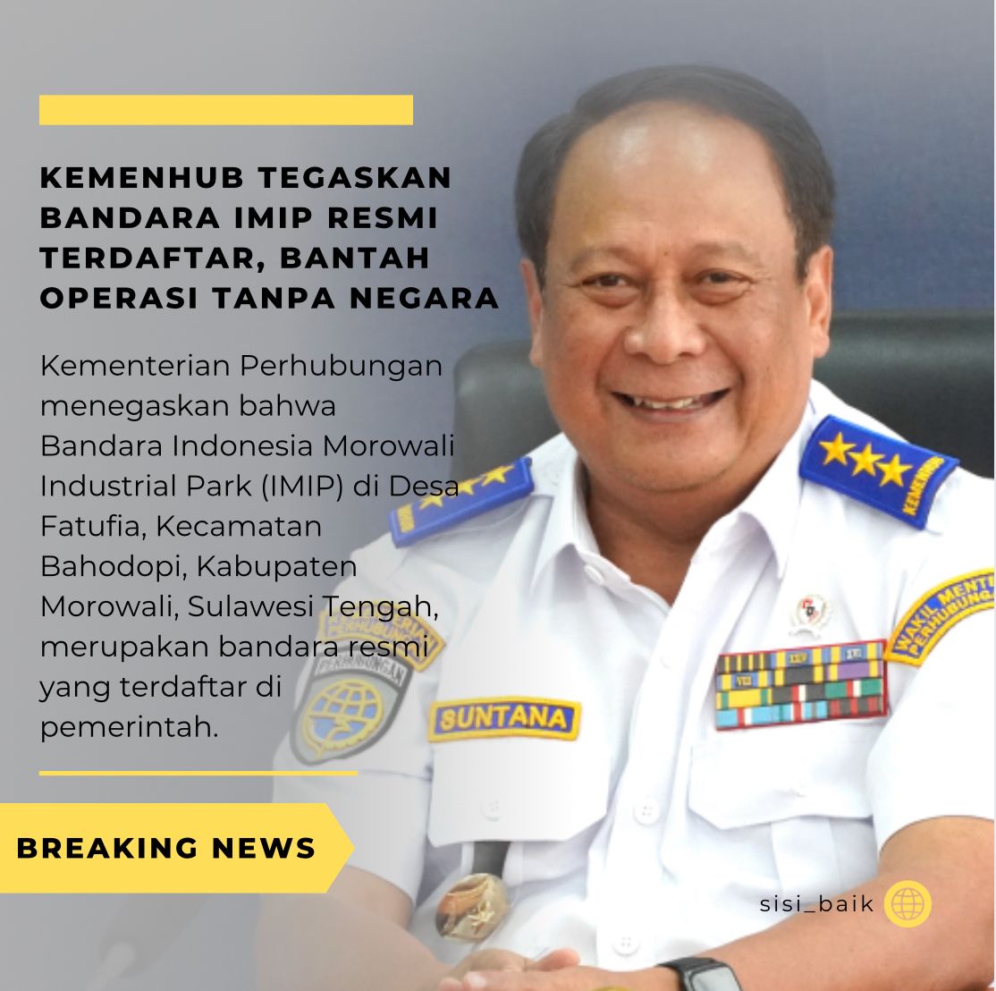 HumasReceh's tweet image. Kemenhub memastikan bandara IMIP Morowali sudah terdaftar resmi dan beroperasi di bawah kontrol pemerintah, sehingga standar keselamatan tetap terpenuhi. Langkah ini menegaskan bahwa #KomitmenKemenhub menjaga konektivitas industri agar aman, tertib, dan mendukung ekonomi daerah.