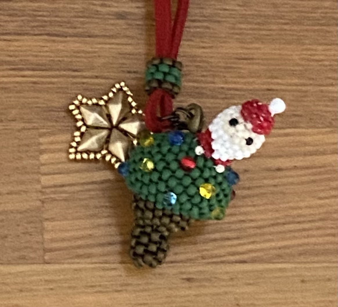 portena_hamakko's tweet photo. クリスマス収穫祭〜プチプチきのこ〜
浅草橋のビーズモチーフパーティーで購入したキット、やっと完成
ちっちゃいサンタを作るのも星を作るのも大変だったし、ペンダントへのお仕立ても私には難しかった
写真には写ってないけどTピンを丸めるような作業が苦手
#ビーズステッチ #LittleB #しのはらみわ https://t.co/9TwNYuztDv