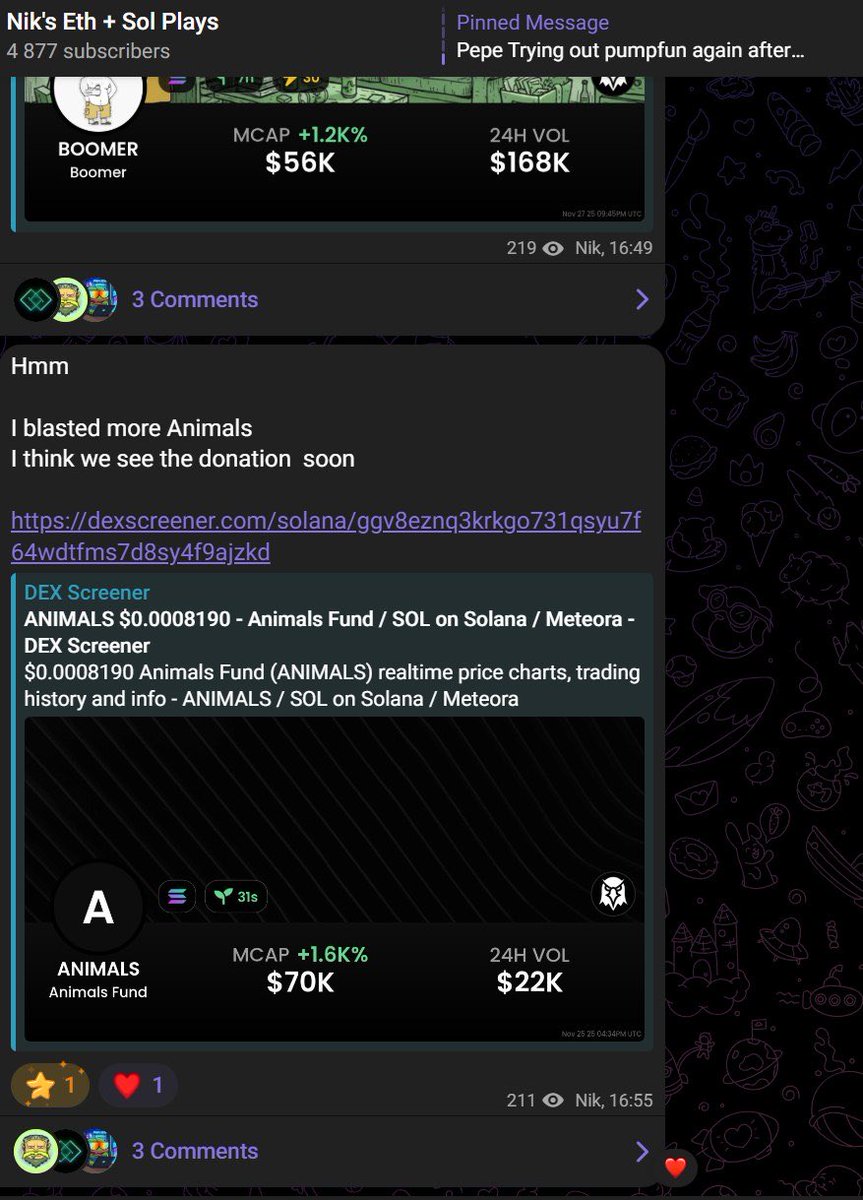 shitcoinMJ's tweet photo. How did top holders/insider chat members on $ANON coin know that the creator fees for $animals would be getting donated before it happened if it was a global superstar who launched the coin? 

>anoncoin is larping celebs who are not logging in to their platform in order to create fake hype and vol in the eco. 

a little too coincidental for whales of anoncoin to know that the dev who’s supposed to be a superstar was going to donate creator fees. 
Something is really fishy with this launchpad; insiders extracted multiple smaller narratives for days on end.