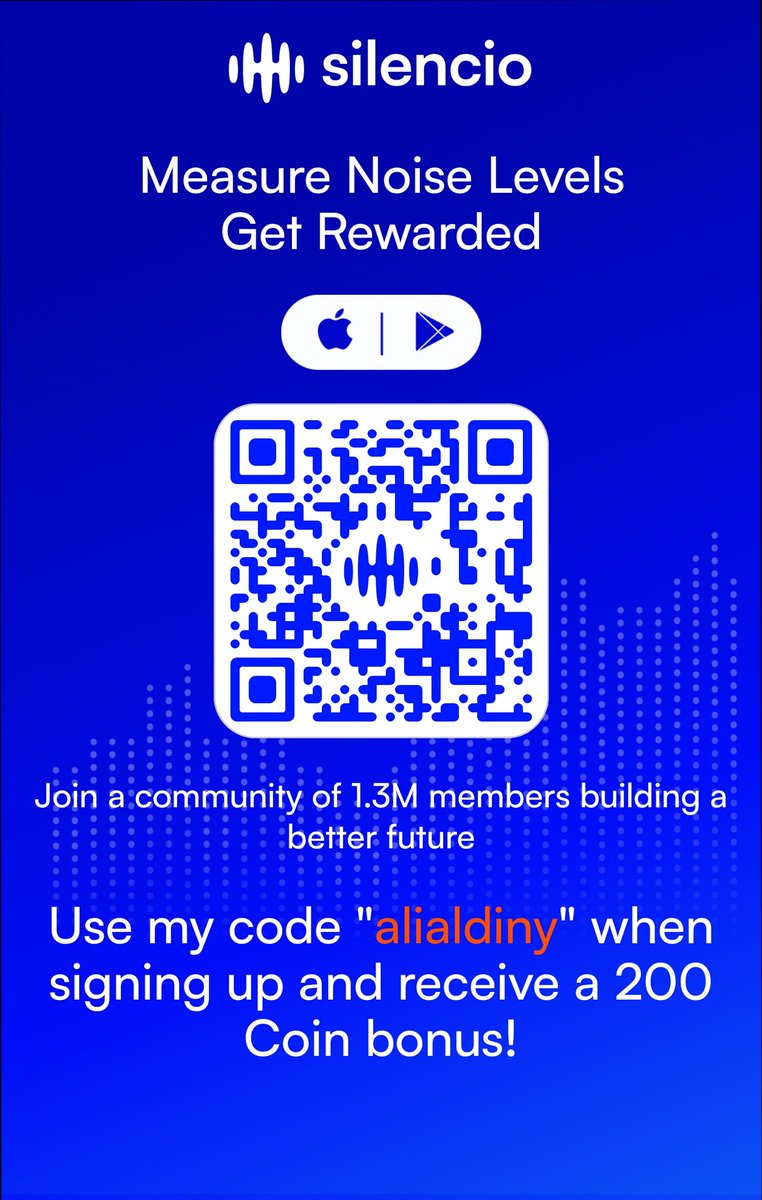 Join 1.3M+ users on Silencio, the world’s largest noise intelligence platform 🌎. Earn rewards and turn data into value—all with your phone.

Sign up using my link below: silencio.go.link/8O2Wi
