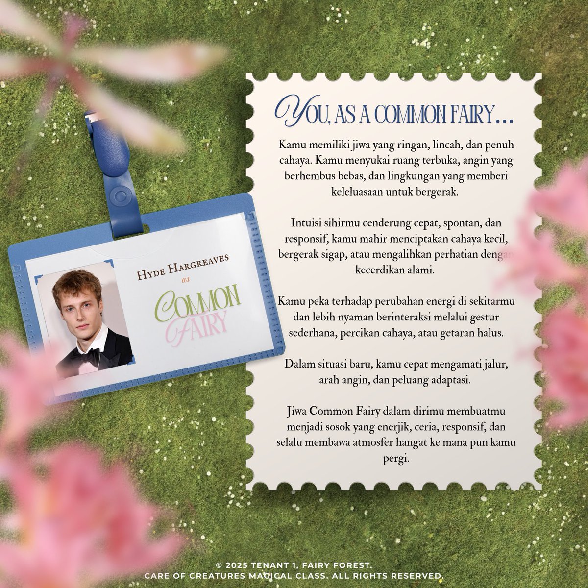 ㅤㅤ
ㅤ
Terima kasih telah mengikuti kuis!
ID Card Profesor sudah siap~ Silakan cek hasil Fairy ID-nya di bawah ini! 🌿🧚‍♀️ 

(drive.google.com/folderview?id=…)
ㅤㅤ
ㅤ