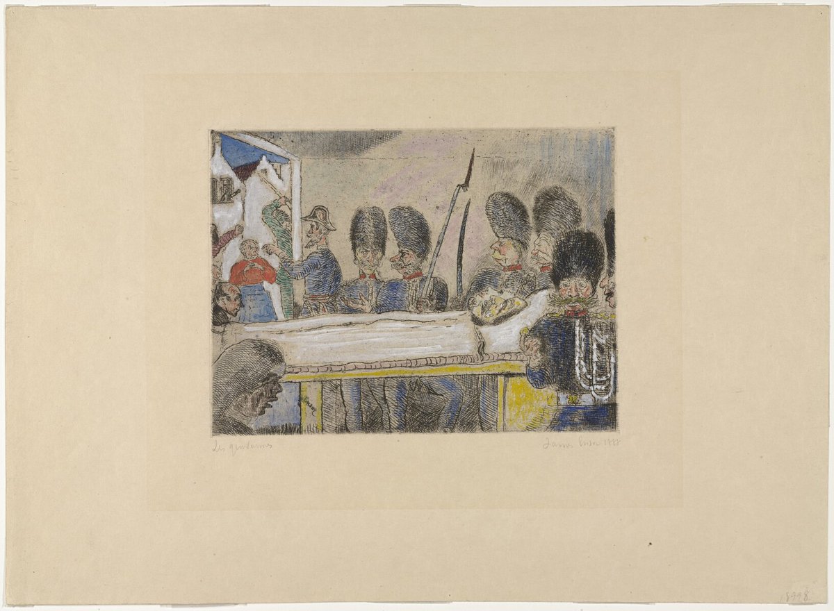 ArtistEnsor's tweet image. The Gendarmes (Les Gendarmes), state IV #artbots #ensor