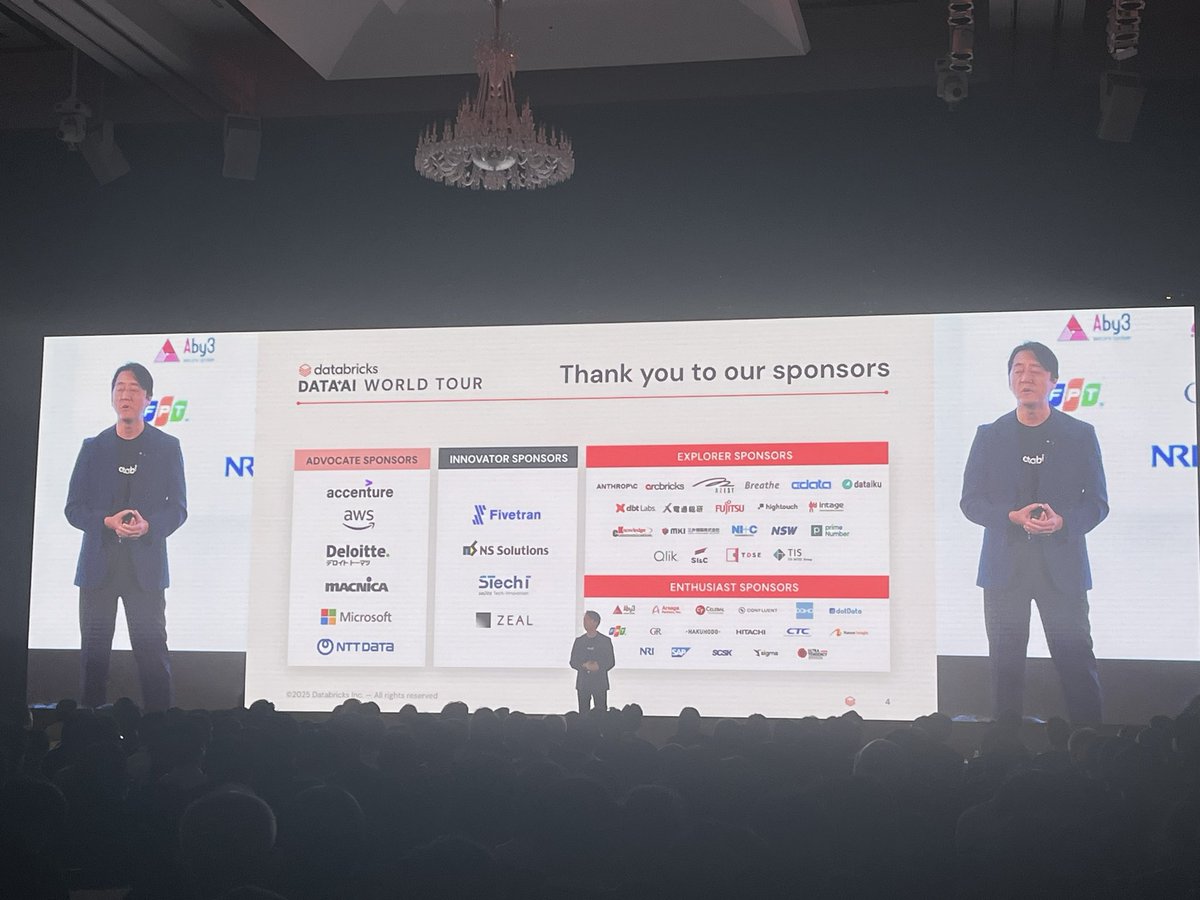 DatabricksJP's tweet image. スポンサーのみなさま、いつもありがとうございます…！！
 #daiwt_tokyo