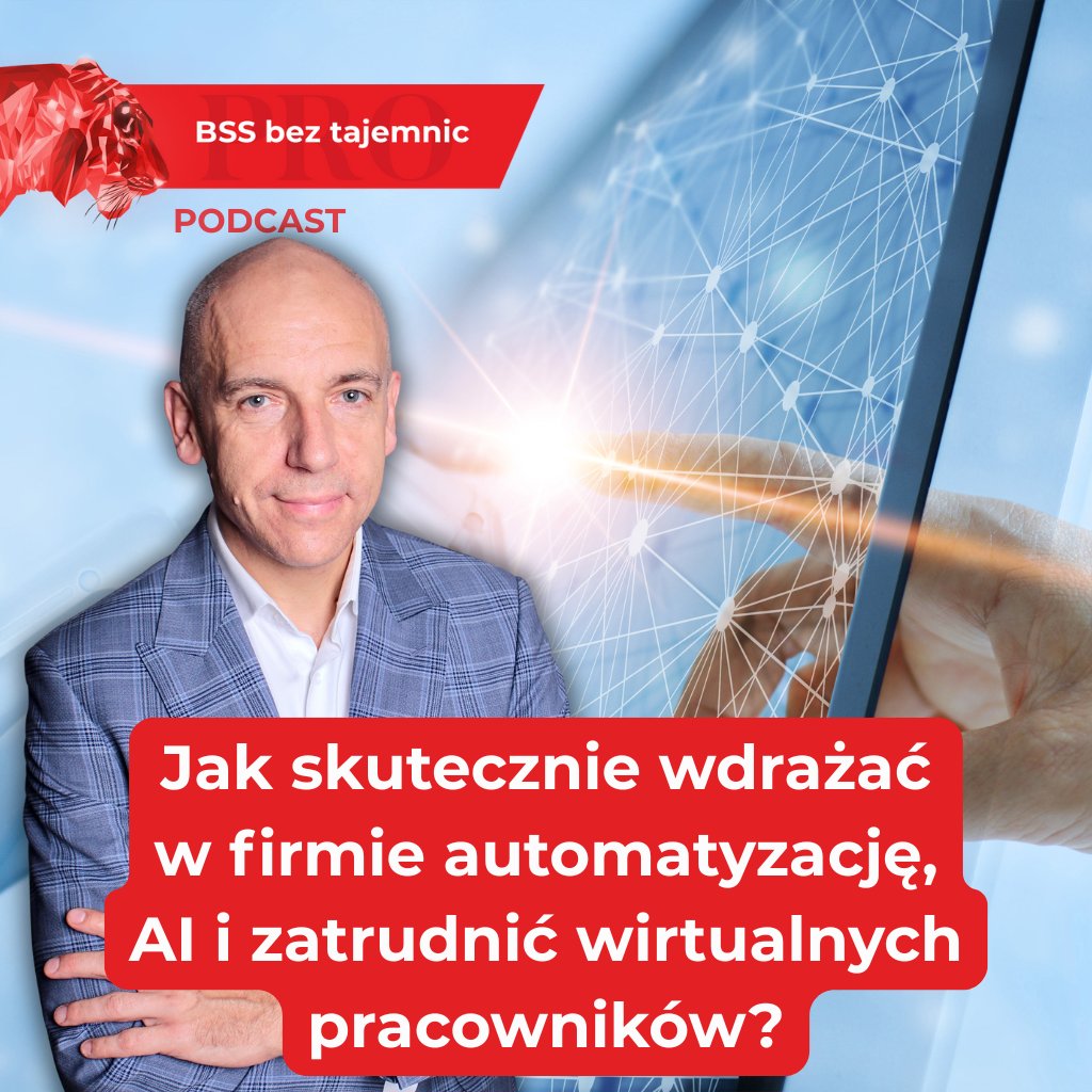 drwiktor's tweet image. Jak skutecznie wdrażać automatyzację i #AI w firmie?
W podcaście rozmawiam z Przemysławem Lewickim (SAIO) o wirtualnych pracownikach, bezpieczeństwie, ROI i prawdziwych wyzwaniach transformacji.
Nowy odcinek #BSSbeztajemnic już dostępny!
focusonbusiness.eu/pl/technologia…