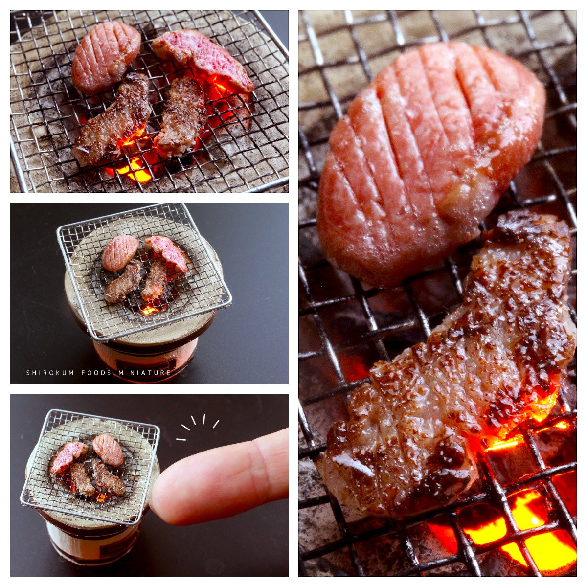 #本物に見えたらRT

粘土製のミニチュア焼肉です🥩