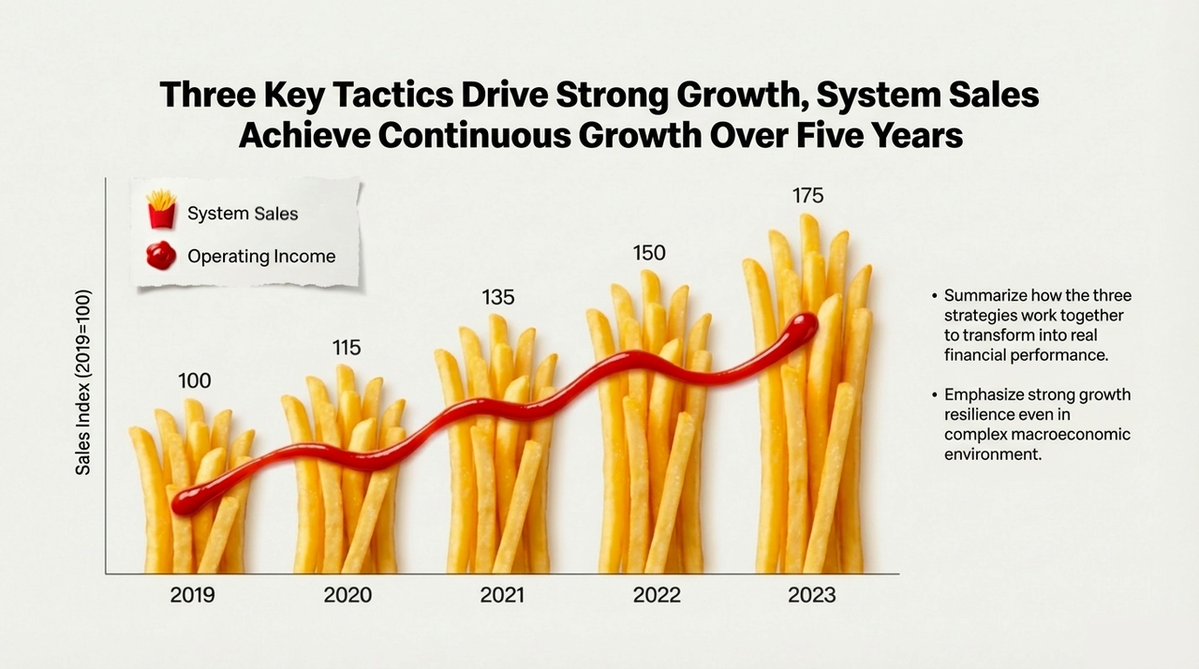 Consultant-style fries sales infographic