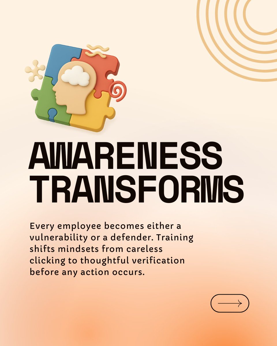 CyberCurateTech's tweet image. 🔒One UNWARE click triggers most security breaches.🛡️

Turn every employee into your ultimate shield. Train once → protect forever.

Security is EVERYONE’S fight.

Vol 2 drops soon… don’t miss it! 🚀

#Cybersecurity #InfoSec #HumanError #SecurityCulture #CyberCurateTech