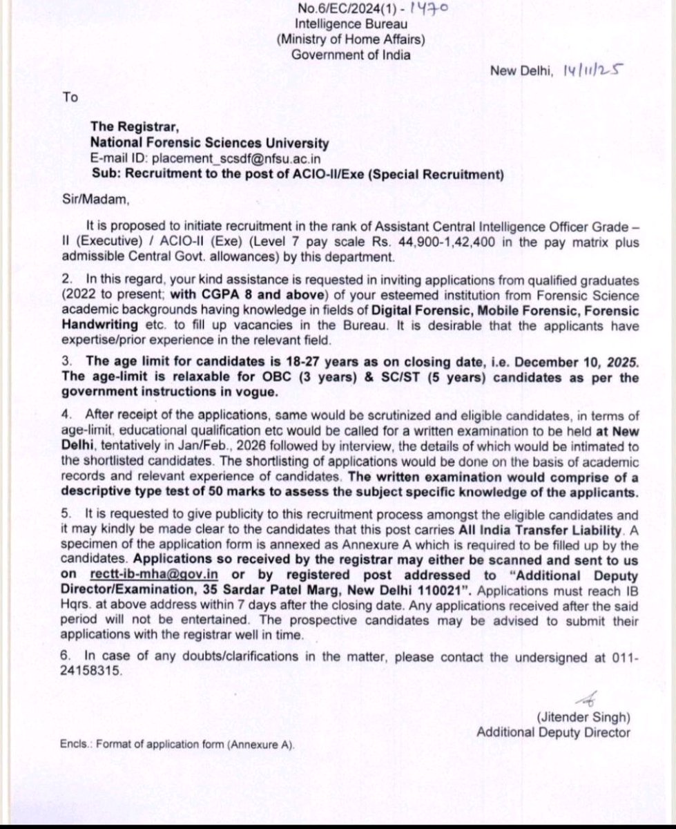 iabhishekrverma's tweet image. Why Only NFSU? What About Other  Forensics Graduates from other central and state university? Why This biasness? 

Answer @AmitShah @PMOIndia_RC @NewsAlgebraIND @ANI
@PIBHomeAffairs
#DigitalForensics
#ForensicScience
#CyberForensics
#IBRecruitment #EqualityInOpportunities