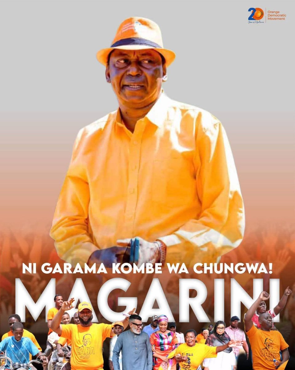 Congratulations to our ODM candidates -Moses Omondi (Ugunja), Boyd Were (Kasipul), and Harrison Kombe (Magarini)  for your emphatic by-election victories.

Your win reaffirms ODM’s nationwide strength and energizes our resolve to keep building a united, formidable Orange family