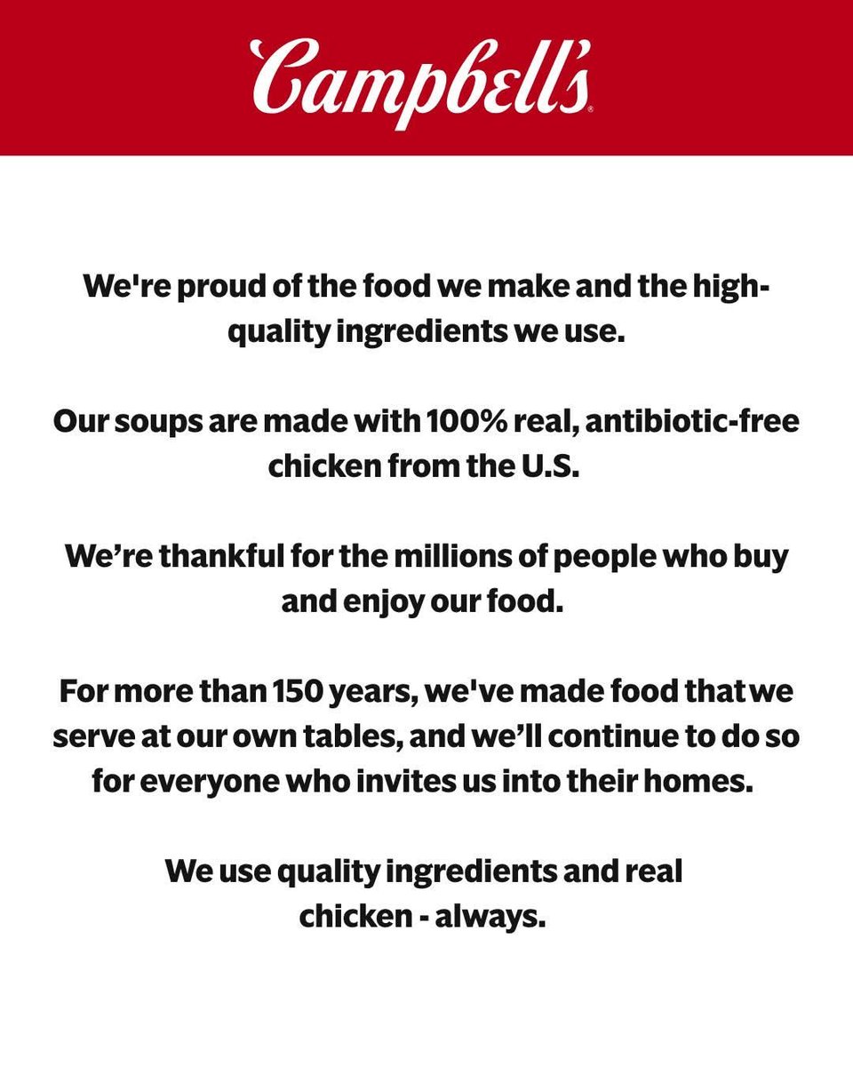 alphafox's tweet image. Will you ever buy Campbell's food products again?