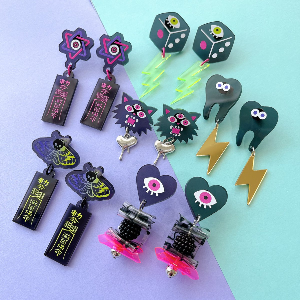 ⚡️NEW ITEM⚡️ 思想強めのピアス・イヤリングもりもり作りました 2