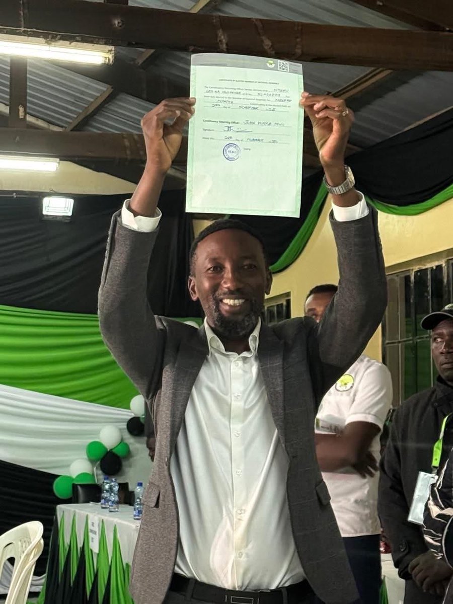 Wadau, wekeni siasa kwa lungs. Mbeere North wameamua mbunge wao ni Leo Wamuthende! #MbeereNorthDecides