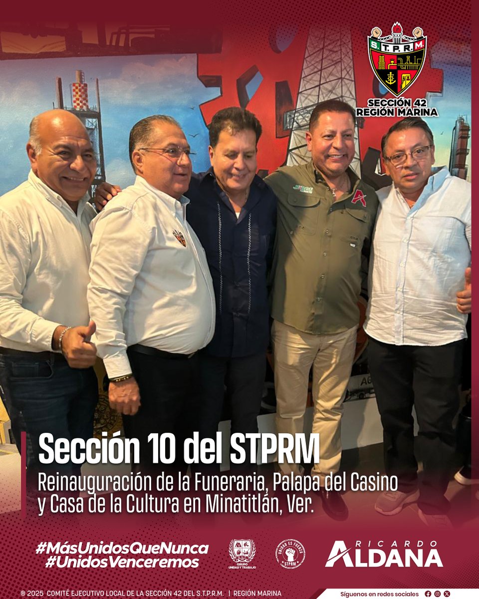 Seccion42_STPRM's tweet photo. #SomosSTPRM
#MásUnidosQueNunca
#UnidosVenceremos
@lgps03101
@MarcoAzuara1 https://t.co/YzzbXofmja